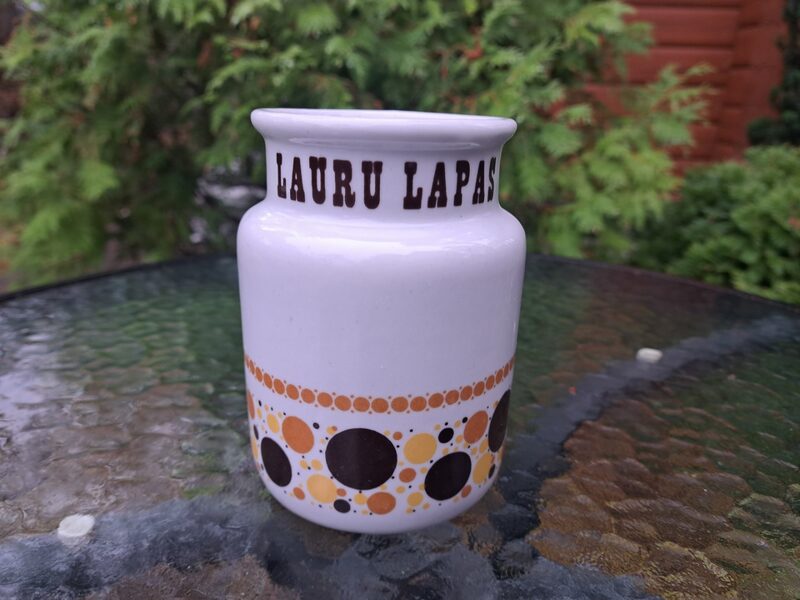 Garšvielu burka vidēja ar apļiem "Lauru lapas" ar vāku no komplekta, RPR (Citi 335)