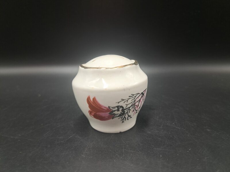 Sāls trauks, pusdienu servīze "Ārija" ar košām puķēm un zeltu, RPR (Ārija pusdienu 364)