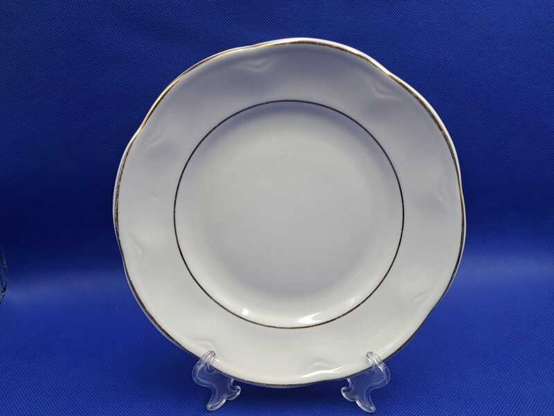 Salātu šķīvis D=20C,, pusdienu servīze ROKOKO, balta ar zeltu, RPF (Rokoko 197)