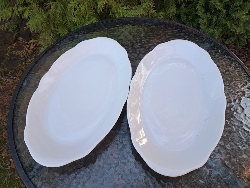 Lielie garenie šķīvji d=36cm pilnīgi balti, forma "Vilnis", RPR (Vilnis pusdienu 184)