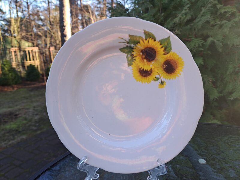 Skaists salátu šķīvis ar saulespuķēm, Baranovka. D=20cm (Baranovka 33)