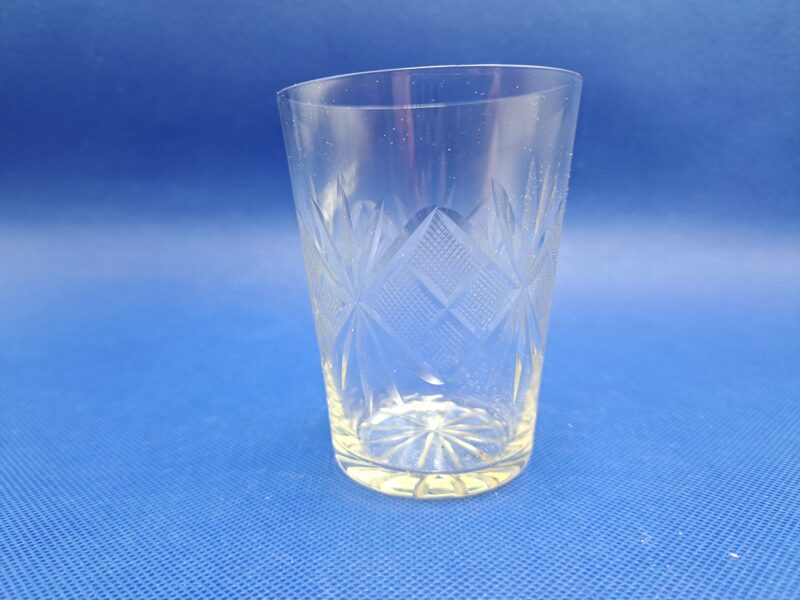 Izsmacināta vintāža kristāla ūdens glāze Nr.1 (Kristāls gl 82)