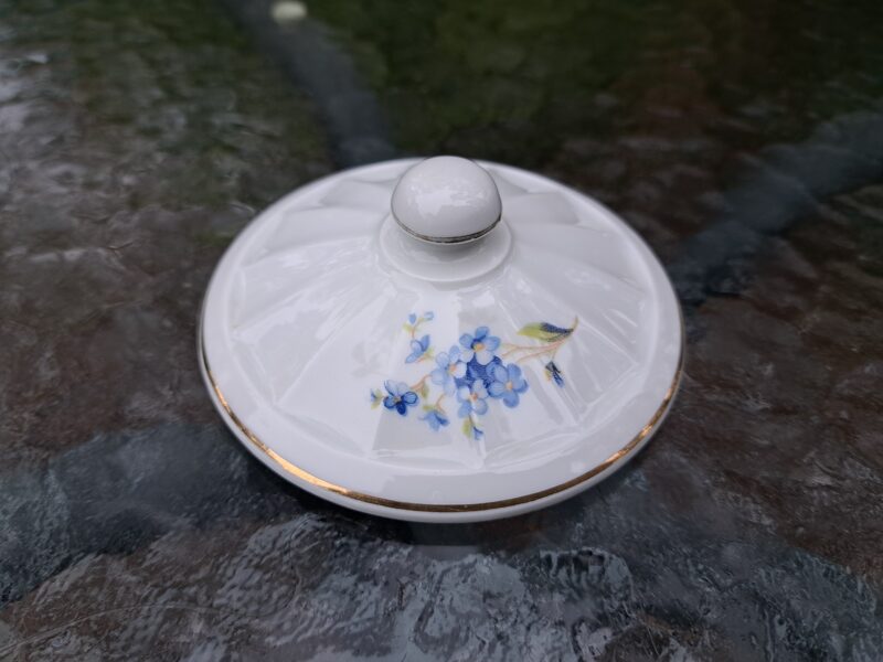 Tējas krūze vāciņš ar neaizmirstulītēm un zeltu, Original Bohemia (Čehija 92)