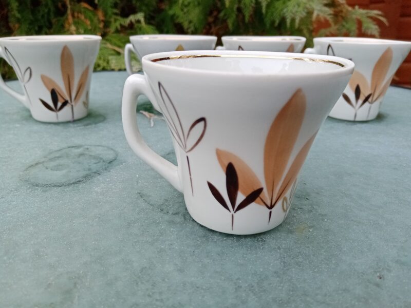 Tase "Stella" ar brūnām lapām, ar slīpējumu (Stella 12)