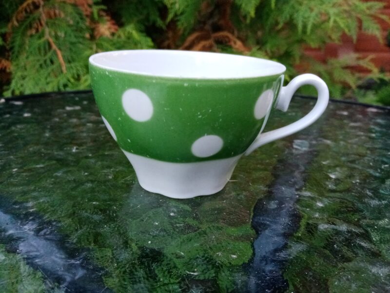 Krūzīte no tējas servīzes "Ārija" tumši zaļa, RPR 