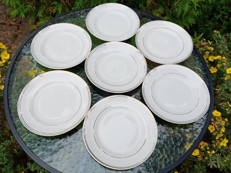 Šķīvji maizes RPF balti ar zelta svītru, diam.18cm, RPF (Citi pusd 05)