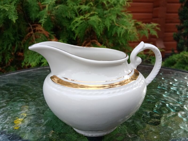 Krējuma kanniņa "Laima", tējas servīze (biezā zelta svītra), RPF