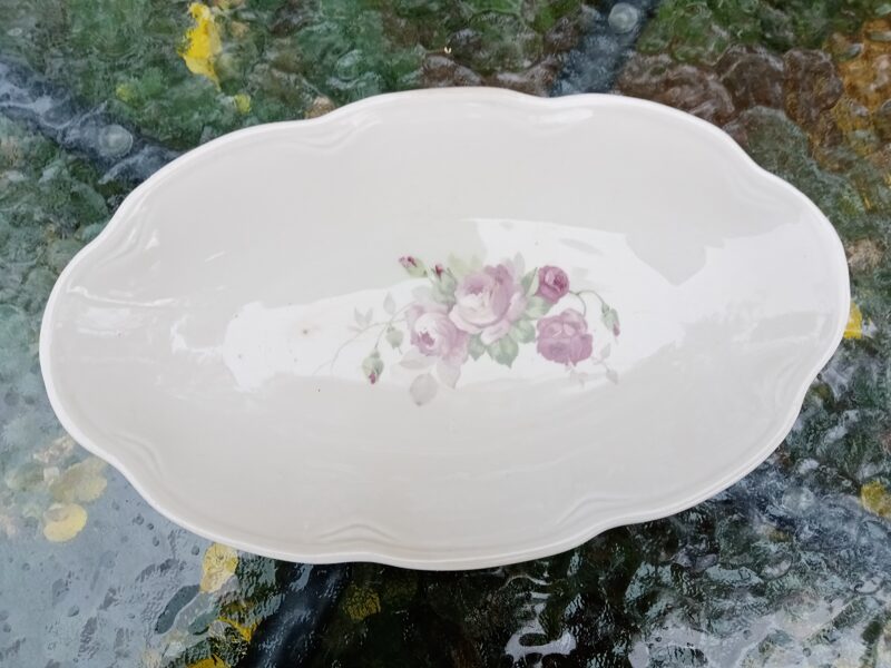 Garenais šķīvis no servīses ROKOKO ar puķēm, PFF