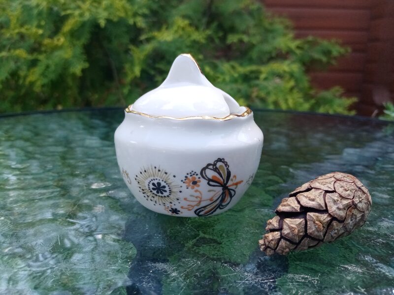 Sīnepju trauks ar bešā-melnu dekolu, pusdienu servīze "Vilnis" (Vilnis pusdienu 57)