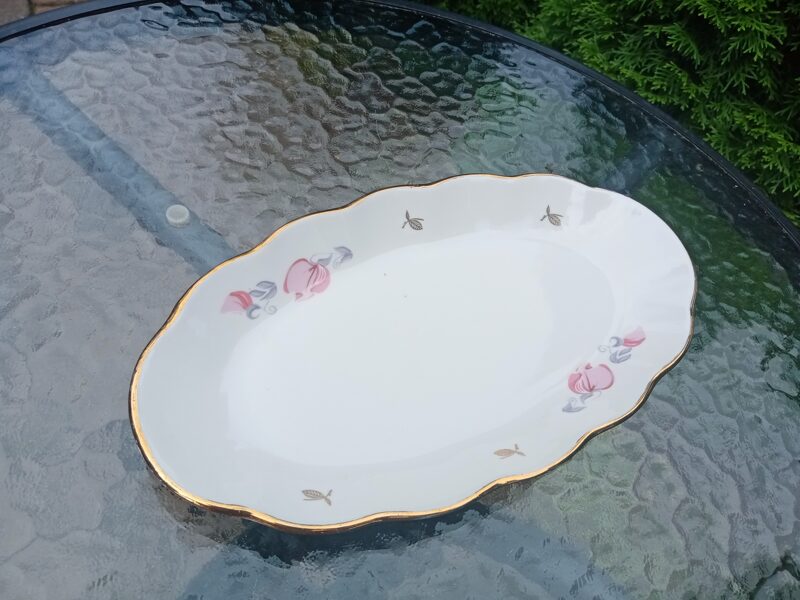 Garenais šķīvjis, pusdienu servīzee "Ārija" ar puķuzirņiem, RPR (Ārija pusdienu 170)